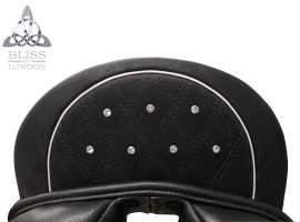 Black Nubuck with White Welt and Swarovskis