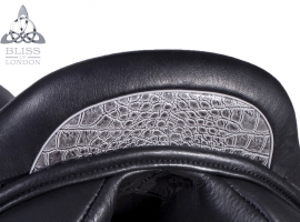 Grey Crocodile Cantle with Grey Welt