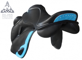 Paramour Jump in Black with Silver Welt & Blue Cantle